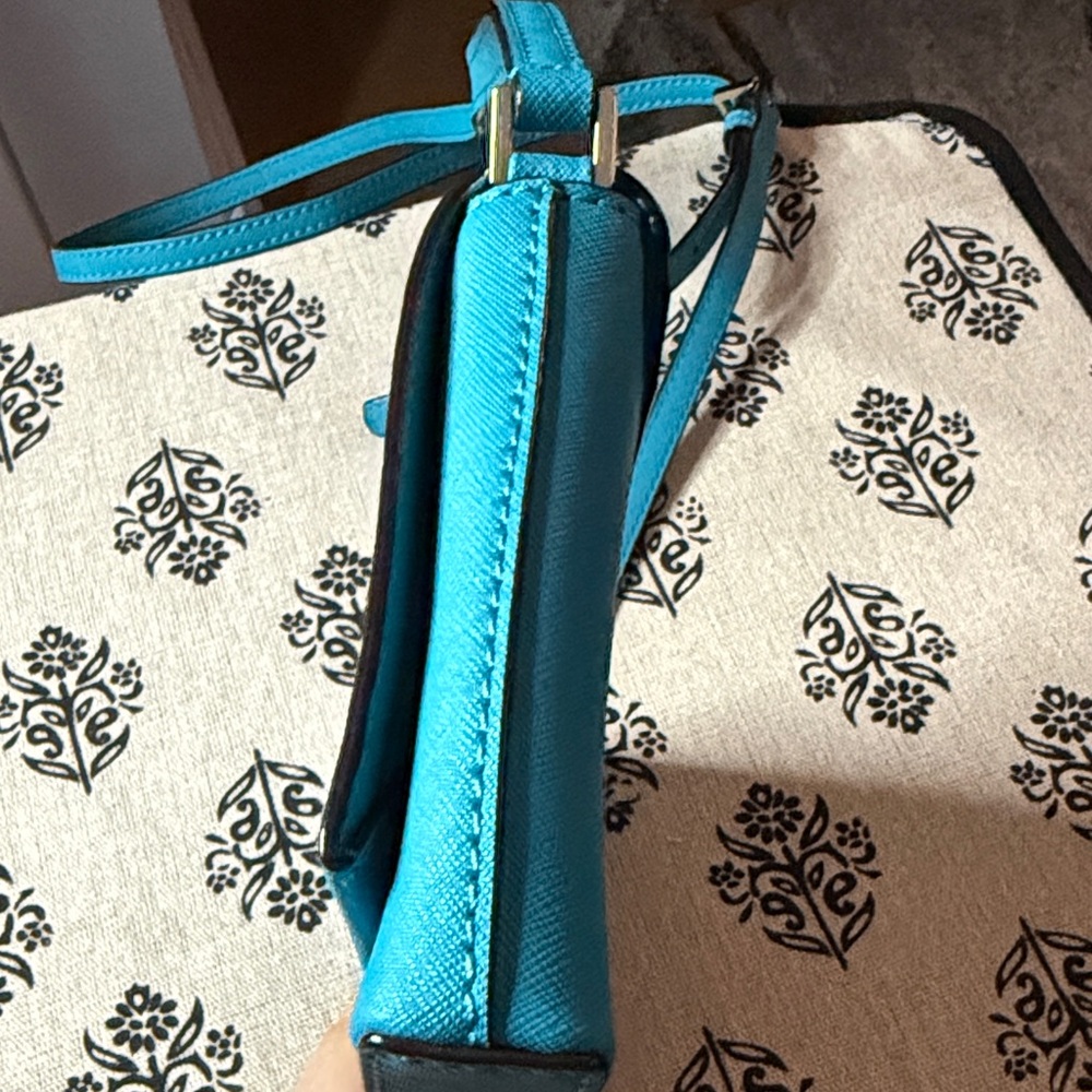 Kate Spade Turquoise Crossbody Bag with Silver Accent - Picture 4 of 10